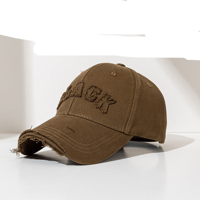 Wholesale Hard top holed distressed cap